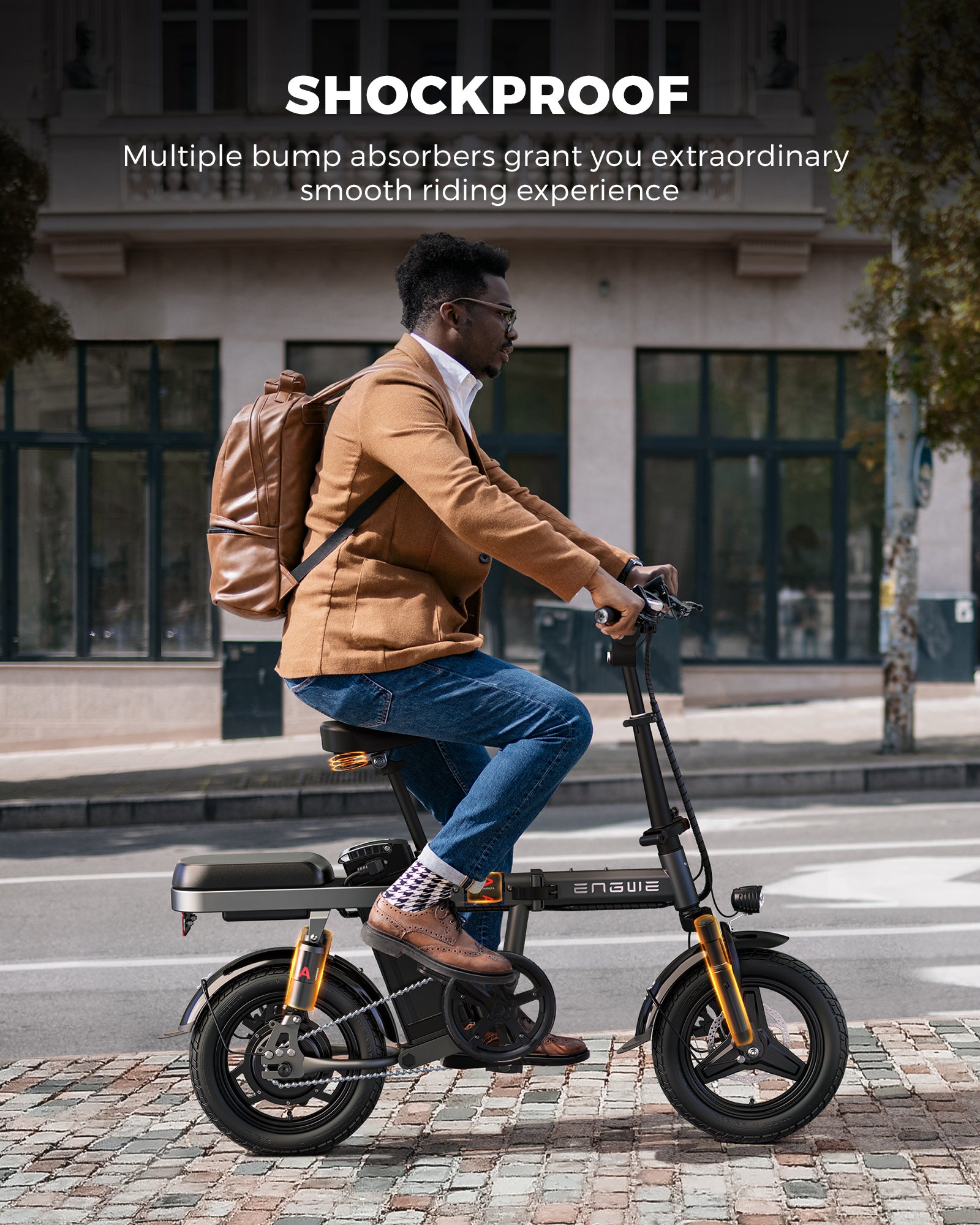 Dark Slate Gray ENGWE T14 25OW Foldable Electric Bike