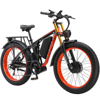 Dark Slate Gray KETELES K800P  Dual Motor Mountain E-Bike 48V 23Ah 26"x4.0" Fat Tire E-bike