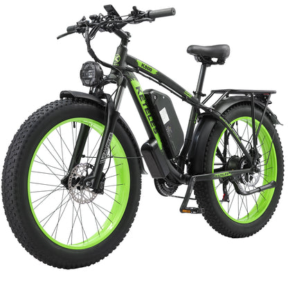 Dark Slate Gray KETELES K800 Dual Motor Mountain E-Bike 48V 23Ah 26" Fat Tire Ebike