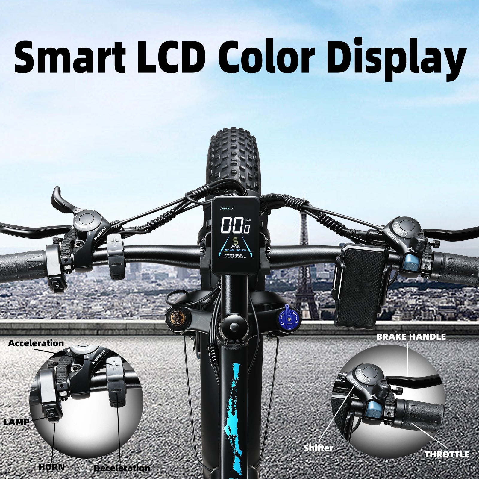 Black KETELES K800 Dual Motor Mountain E-Bike 48V 23Ah 26" Fat Tire Ebike