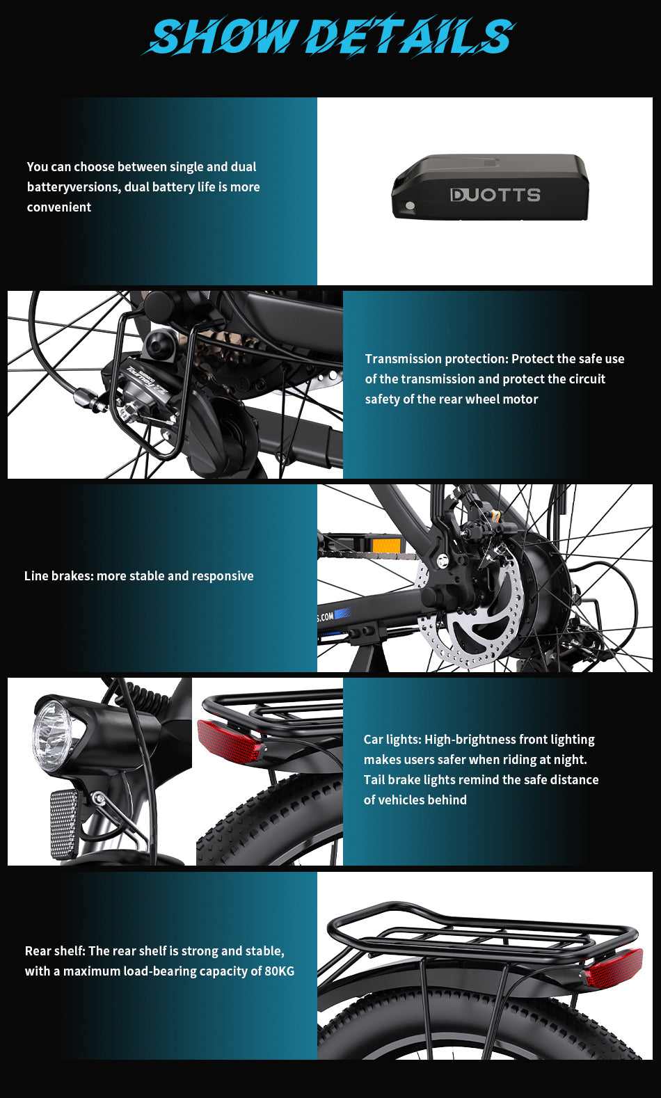 Duotts C29 Double  Battery  Electric Bike