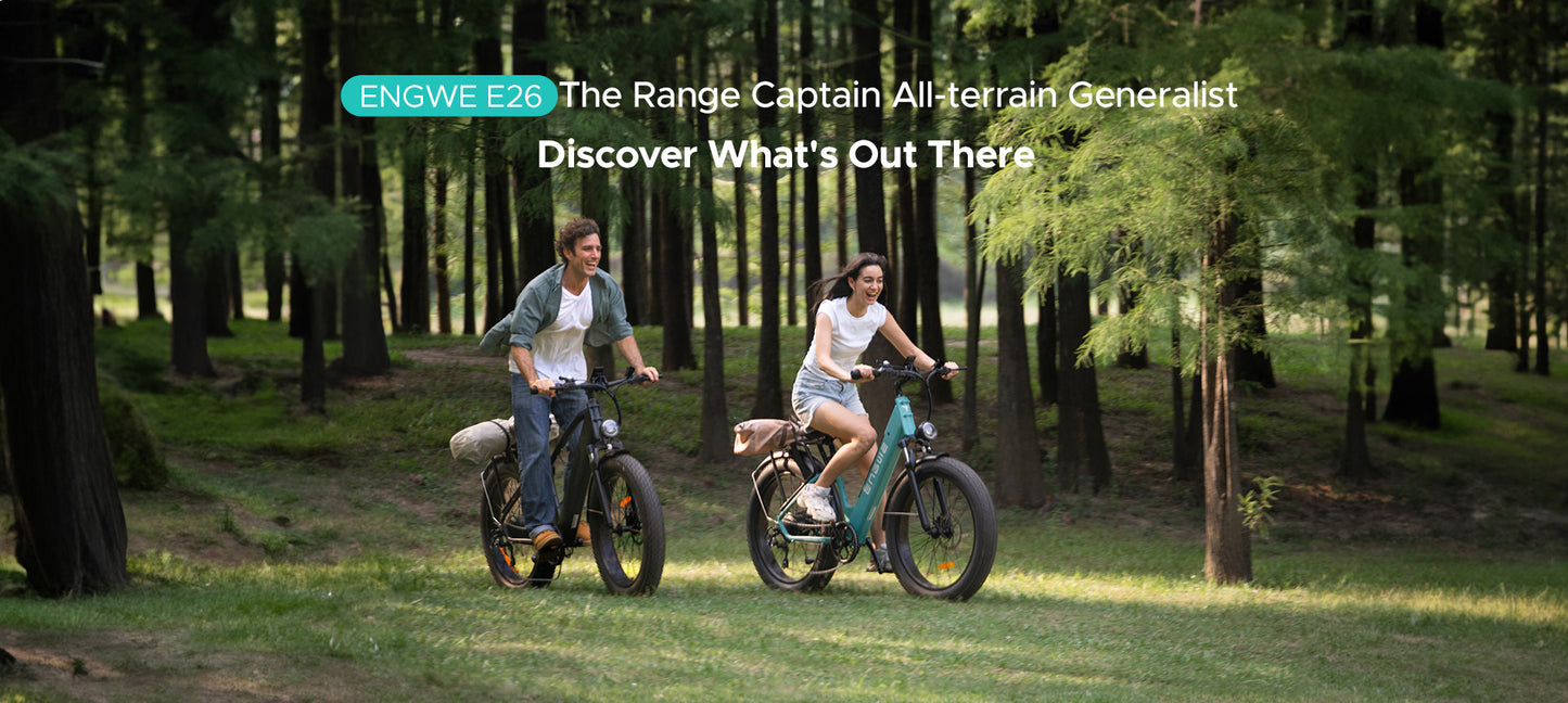 Dark Slate Gray ENGWE E26 250W 140 km Max Speed 25 km/h Dual Suspension All-Terrain E-bike