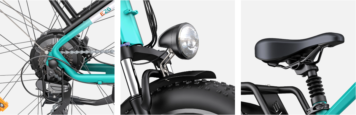 Dark Slate Gray ENGWE E26 250W 140 km Max Speed 25 km/h Dual Suspension All-Terrain E-bike