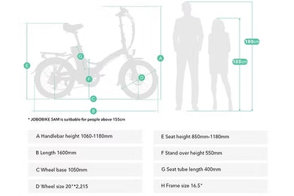 White Smoke Jobobike Sam: Folding Lightweight E-Bike