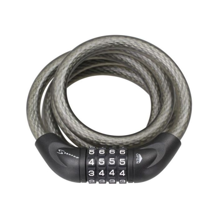 Serfas 6m x 12mm Coiled Cable Lock | Secure & Flexible